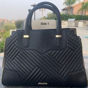 Rebecca Minkoff Amorous Quilted Satchel, Black